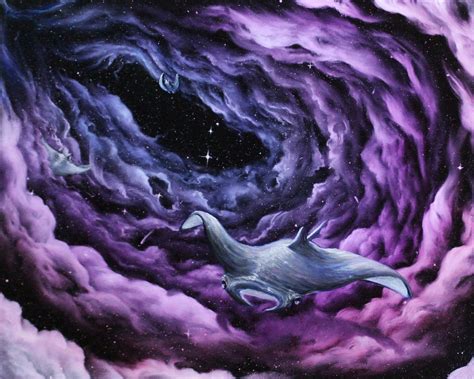 Space Manta Rays by scenesbycolleen on DeviantArt