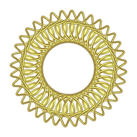 Golden Circle Frame Or Border Vector Hd 圖片 金色圓框 金色邊框矢量圖 金色圓圈矢量圖向量圖案