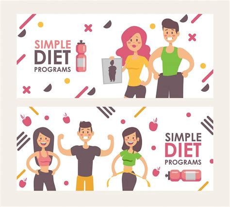 Premium Vector Diet For Weight Loss Illustration Banner