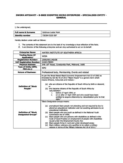 Bee Sworn Affidavit Pdf Download Fill Out And Sign Online Dochub