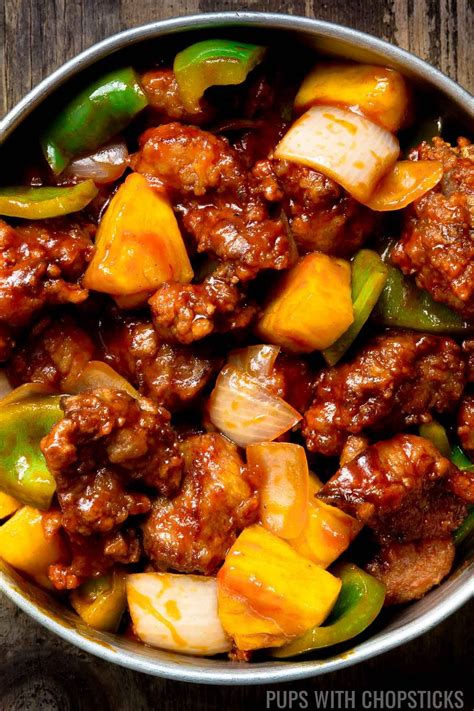 A Traditional Chinese Crispy Sweet And Sour Pork Recipe Made With