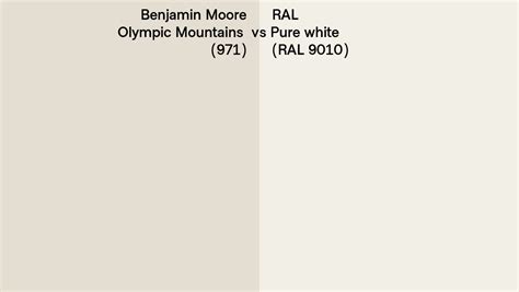 Benjamin Moore Olympic Mountains Vs Ral Pure White Ral