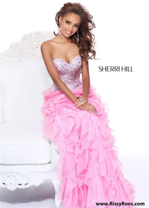 Buy Now Sherri Hill 8508 Pink Sweetheart Sequin Prom Dresses Available Now At