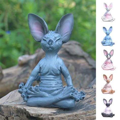 Fairnull Vivid Realistic Appearance Cat Figurine Anti-deform Decorative