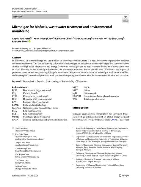 Pdf Microalgae For Biofuels Wastewater Treatment And Environmental