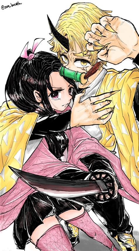 Zenitsu X Nezuko Drawing