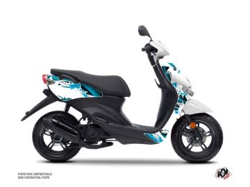 kit déco scooter yamaha fun bleu Kutvek