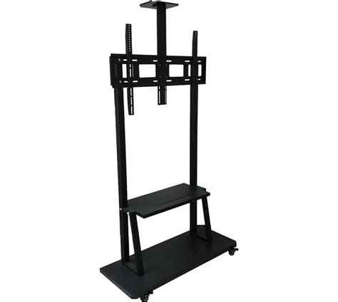 Mhc Mobile Floor Tv Mount Stand Trolley Cart 2 Shelves With Wheels For