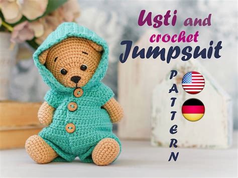 Crochet Teddy Bear Clothes Pattern Amigurumi Pattern Bear Etsy