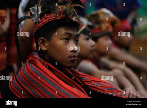 Young members of the Ifugao community wearing traditional clothing at ...