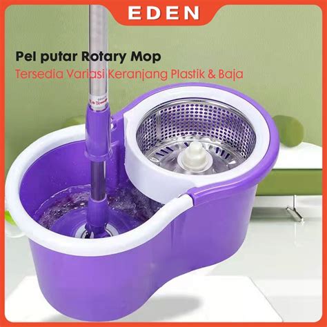 Jual Set Alat Pel Lantai Stainless Super Mop Dengan Ember Pencuci Putar