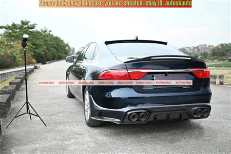 Real Carbon Fiber Rear Spoiler Tail Trunk Lip Wing For Jaguar XF 2016