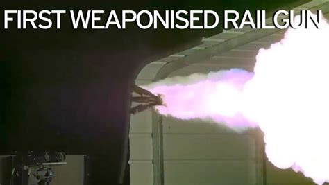 Raw Test Footage Shows Weaponised Electromagnetic Railgun Firing Armour Piercing Rounds At