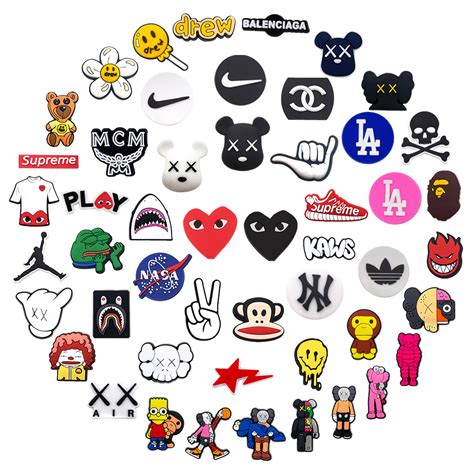 Hot Jibz Pcs Logotipo Da Moda Croc Charms Cartoon Pin Sapato