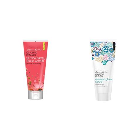 Aroma Magic Face Wash 100 Ml Strawberry And Aroma Magic Mineral Glow Scrub 200ml