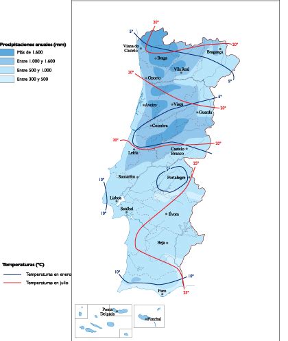 Portugal Climate map | Order and download Portugal Climate map