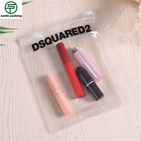 Customized Printed Logo Pvc Ziplock Bag For Makeup Cosmetic