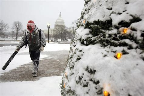 Usa Tempesta Invernale Sulla Costa Orientale New York E Washington Le