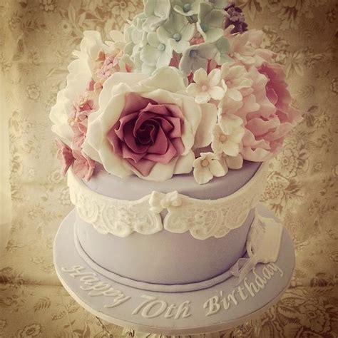 Vintage Birthday Cake Cake By Priscillas Cakes Cakesdecor