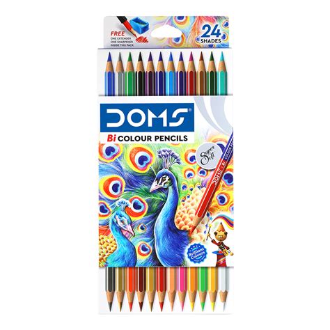 DOMS Bi Colour Pencil 24 Shades DOMS