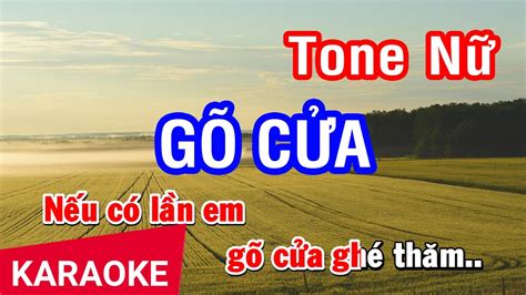 Gõ Cửa Karaoke Beat Tone Nữ Nhan KTV YouTube