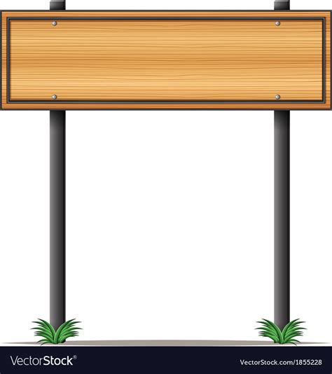 A Rectangular Wooden Signboard Royalty Free Vector Image