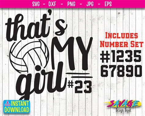 Thats My Girl Svg Volleyball Svg Volleyball Quote Etsy Australia