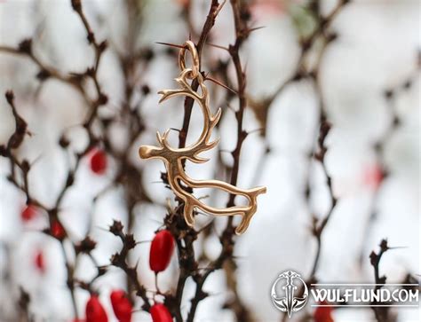 PORO Sami reindeer pendant bronze Drakkaria Anhänger Halsketten