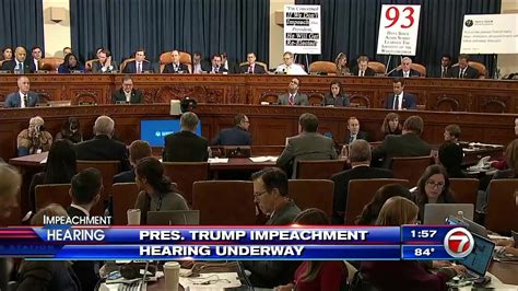 First Round Of Public Trump Impeachment Hearings Underway Impeachment Hearing The First