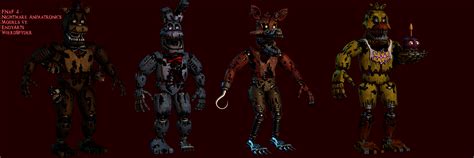 Fnaf 4 Nightmare Animatronics By Endyarts On Deviantart