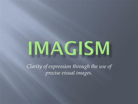 Ppt Imagism Powerpoint Presentation Free Download Id4448431