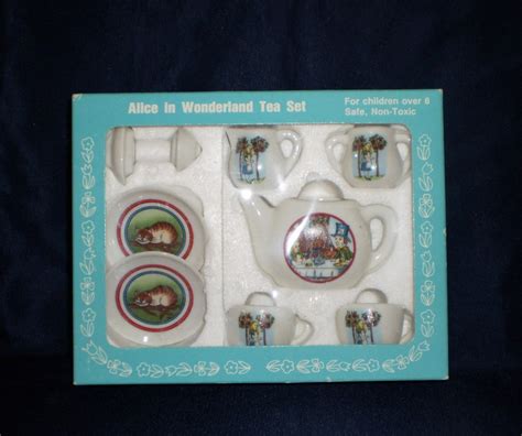 Vintage Alice in Wonderland Mini Tea Set - Etsy