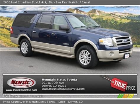 Dark Blue Pearl Metallic 2008 Ford Expedition El Xlt 4x4 Camel Interior