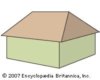 Hip roof | Gable Roofs, Shed Roofs & Gambrel Roofs | Britannica