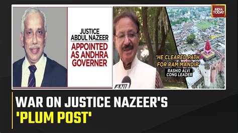 Government Claims Justice S Abdul Nazeer Was Appointed By Law New