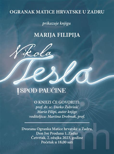 Info Knjiga Marija Filipija Nikola Tesla Ispod Pau Ine