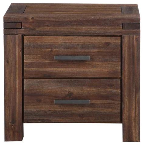 2 Drawer Solid Wood Nightstand Contemporary Nightstands And Bedside Tables By Shopladder