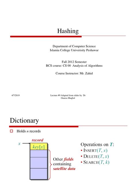 Analysis of Hashing Techniques | PDF | Algorithms And Data Structures ...