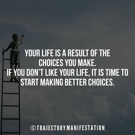 Your Life Is A Result Of The Choices You Make If You Dont Like Your