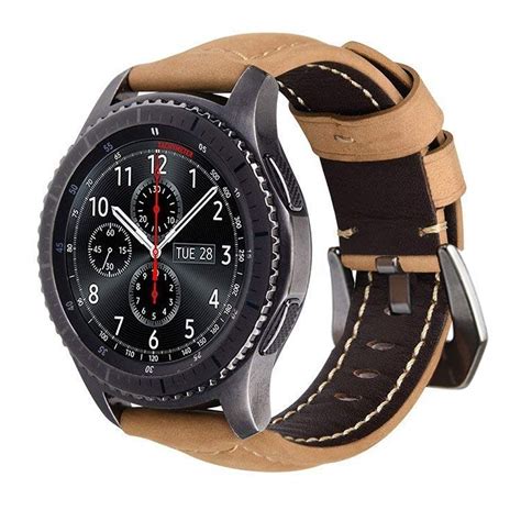 Pulseira Mm Couro Bk Para Samsung Galaxy Watch Mm Galaxy Watch