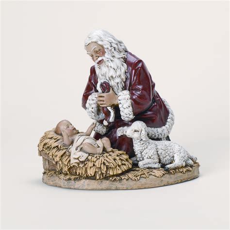 Roman Inc Kneeling Santa Figurine And Reviews Wayfair
