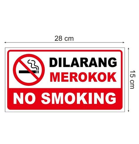 Jual Stiker Vinyl Himbauan Tanda Dilarang Merokok Sign No Smoking