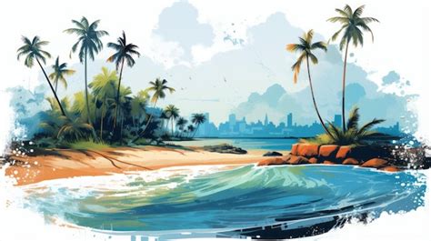 Premium Ai Image Vector Art Of Holiday Summer Travel Vacation