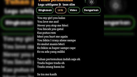 Arti Lagu Meri Tuhan Pertemukan Indah Saja Oh Trada Hujan Trada Oh