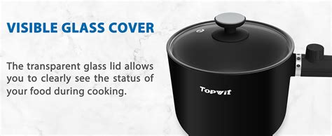 Amazon Topwit Hot Pot Electric L Ramen Cooker Portable Non Stick Frying Pan Electric