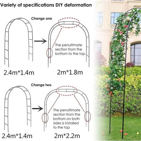 Arceau à rosiers Tuteur Colonne Jardin Arche à Rosiers Forever Speed