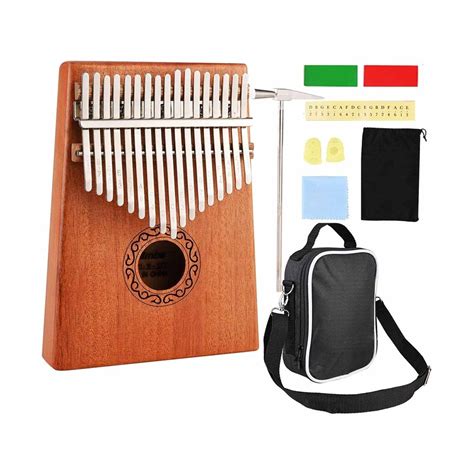 17 Keys Thumb Piano Wood Mahogany Mbira Body Music Grandado