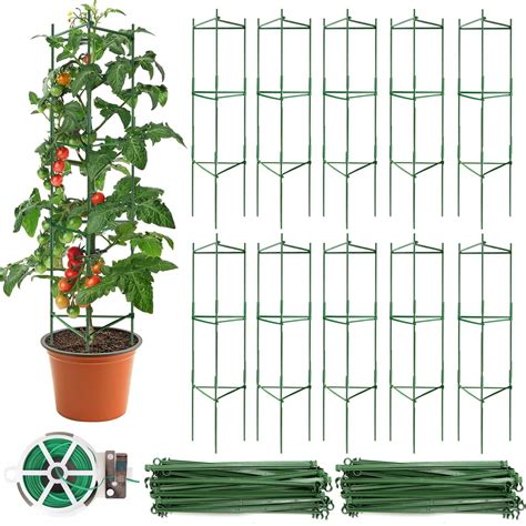 Amazon Tandefio 15 Pack Tomato Cages Up To 71 Inches Large Garden