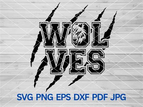 Wolf Svg Wolves Svg Wolves Scratches Svg Wolves Pride Svg Football