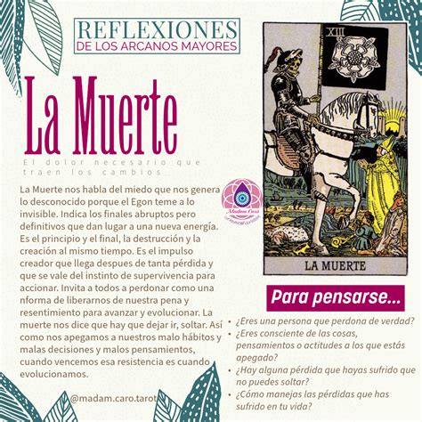 Reflexiones De Los Arcanos Mayores La Muerte Tarot Cartas